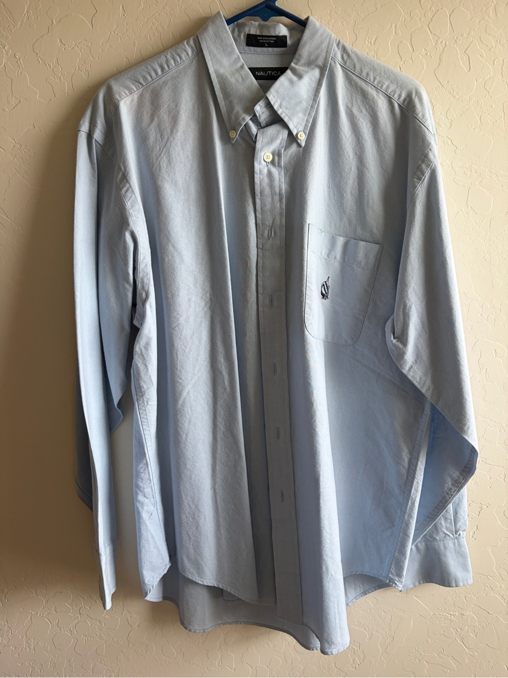 Nautica Light Blue Long-Sleeve Button-Down Shirt